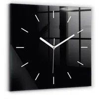 Tulup Wanduhr Glasuhr Modernistische Glaswanduhr 30x30cm Uhr aus gehärtetem Glas