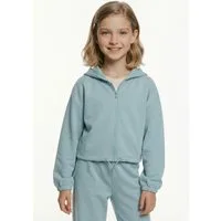 TOM TAILOR Sweatjacke Full Zip mit Kordelzug in kurzer Form