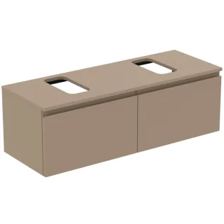 Ideal Standard Waschtischunterschrank Finesse Ausschnitt r/l 1200x440x388mm 2 Auszüge Greige matt, E E3475UP