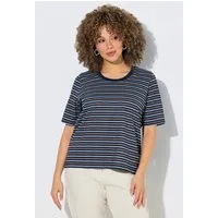 Ulla Popken T-Shirt T-Shirt Ringel Classic Rundhals Halbarm