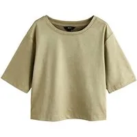 Next T-Shirt Weiches, kastiges T-Shirt aus Veloursleder (1-tlg)