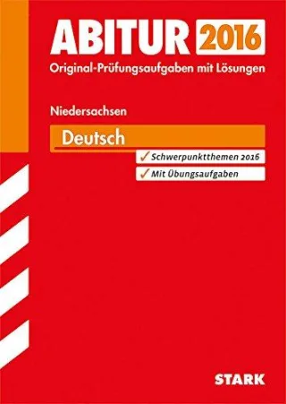 Abiturprüfung Niedersachsen - Deutsch GA/EA