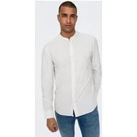 ONLY & SONS Langarmhemd ONSCAIDEN LS MAO STRIPE LINEN SHIRT NOOS