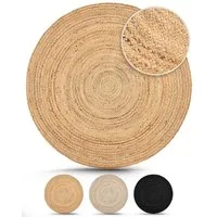 carpetfine Teppich Nele Juteteppich Naturfaser, rund, Höhe: 6 mm, geflochtener Wendeteppich aus 100%Jute, in rund und oval, viele Größen