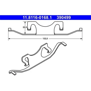 ATE Feder f?r Bremssattel hinten BMW 5 Touring E39