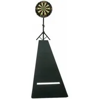 DSX Dartscheibe Winmau Blade 6 Sisal Steel Dartboard Set Ständer mobil Board Dartmatte, (mit Stativ und Matte), Variable Abwurflinie