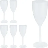 relaxdays Weinglas Weingläser Kunststoff 6er Set, Kunststoff
