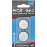 HyCell Lithium Knopfzellen CR2450 3V, 2 Stück Knopfzelle