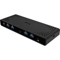 Universal Dual 4K Display Docking Station Power Delivery 85W, Dockingstation schwarz, Anschluss per USB-C, inkl. USB-C-Ladegerät 100 W