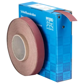 PFERD TOOLS Korund Schleifbandrolle Gewebe SBR Breite 25mm für universelle Anwendung - 45016024
