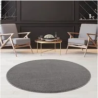 Jimri Teppich Lotus Wohnzimmer Teppich Einfarbig Kurzflor Läufer Uni, Rund, Wohnzimmer Teppich Einfarbig Kurzflor Läufer