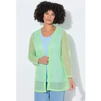 Angel of Style Strickjacke Strickjacke Straight Fit Lochmuster-Strick offen
