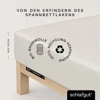 Schlafgut Spannbettlaken Soft Contact, Feinbiber, Gummizug: rundum, (1 Stück), 100% Bio Baumwolle