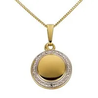 Firetti Kettenanhänger Schmuck Geschenk Gold 333 Halsschmuck Anhänger für Halskette, Made in Germany - mit Diamant