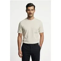 BOSS GREEN T-Shirt TS Structure 100% Cotton, Regular Fit, Rundhalsausschnitt