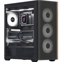 D501A-G-BK-v2, Tower-Gehäuse schwarz/holz