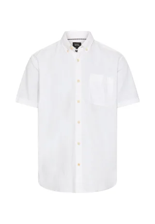 camel active - Kurzarmhemd aus Leinenmix white - Gr. - M