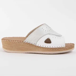 Purapiel Sandale Mit Keilabsatz Leida3 Weiß