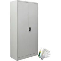 PROREGAL® Mehrzweckschrank Abschließbarer Flügeltürenschrank ELEPHANT mit 2 Türen Flügeltürenschrank Mehrzweckschrank Abschließbar aus Stahl