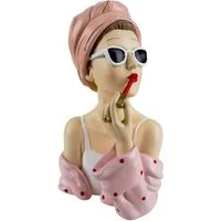 formano Dekofigur Deko Büste Dame modern Dekofigur Frauenbüste Handbemalt 27 cm