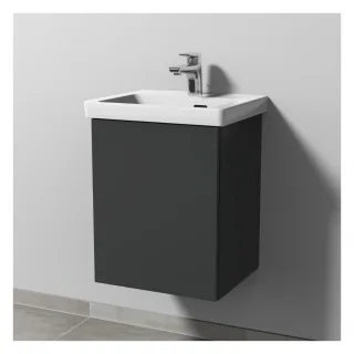 Sanipa 3way Waschtischunterbau zu Villeroy & Boch Subway 3.0 Waschtisch mit 1 Tür, Anthrazit-Matt SM84222
