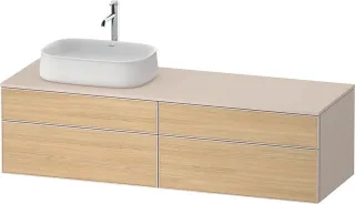 Duravit Zencha Konsolenwaschtischunterbau wandhängend Natur Eiche & Taupe Matt & Supermatt 1600x550x ZE4824L30830000