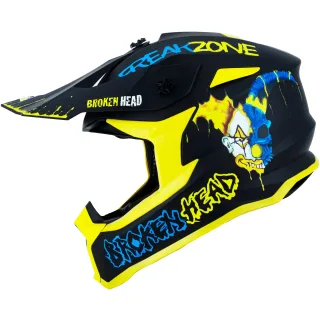 Broken Head (A-Minus-Ware) Crosshelm Freakzone Blau-Gelb