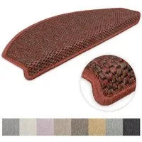 Metzker® Stufenmatte Stufenmatten Göteborg Halbrund Rost 15 Stück, halbrund, Höhe: 8 mm, 15 Stück - Rost