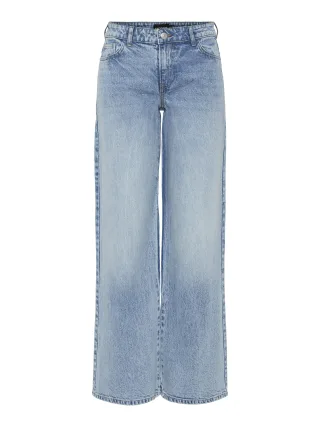 PIECES - PCSELMA LW WIDE JEANS LB NOOS BC Light Blue Denim - Gr. - 32