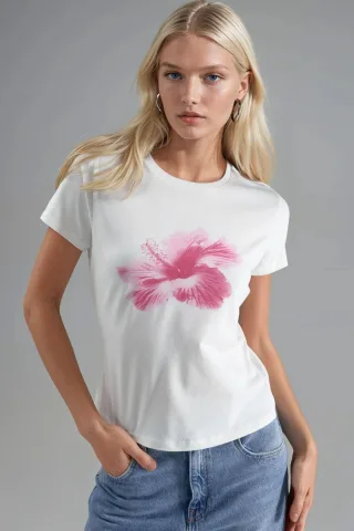 Musterbedrucktes T-Shirt