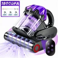 Grenintol Matratzenreinigungsgerät 18.000Pa Milbenstaubsauger mit Sensor, UV-C-Licht, 65 °C Heißluft, 550 W, Beutelloser Milbensauger mit HEPA-Filter, Vibrationsbürste mit Klopffunktion, Staubsensor und Diffusionsfilter, kompakter Milben-Handstaubsau