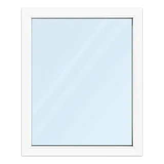 Fenster 90x110 cm, Kunststoff Profil aluplast IDEAL® 4000, Weiß, 900x1100 mm, einteilig festverglast, 2-fach Verglasung, individuell konfigurieren