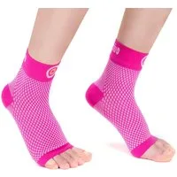 CAMBIVO Kompressionsstrümpfe 2er Set Plantarfasziitis Sprunggelenkbandage für Schmerzlinderung (Plantarfasziitis Knöchelbandage Set – Fußstütze für Schmerzlinderung, 2-Paar, 2 Paar Bandagen atmungsaktivem Material für optimale Unterstützung)