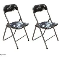 HTI-Living Klappstuhl Klappstuhl Dima Blume 2er-Set (Set, 2 St), Campingstuhl mit Motivdruck