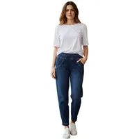 Stehmann Schlupfjeans Rachell3-700W, lässige Powerstretch Jeans mit Faltendetails super stretchig