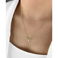 DANIEL CLIFFORD Kette mit Anhänger 'Angel' Damen Halskette Silber 925 14k vergoldet Flügel Anhänger (inkl. Verpackung), besonderes Schutzengel-Design, vergoldete Silberkette 45cm