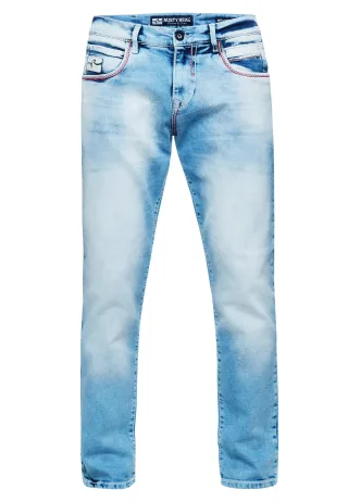 Jeans Hose "TOYAMA" Regular Fit mit Kontrast Naht