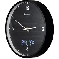 BRESSER Wanduhr MyTime LEDsec Wanduhr 24 cm - schwarz