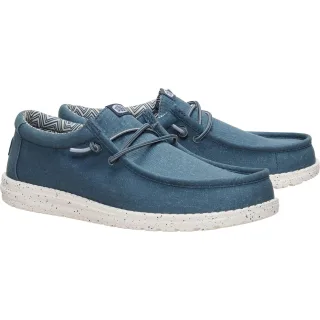 HEYDUDE Wally Stretch Baumwolle Herren Dunkelgraue Mokassin Schuhe