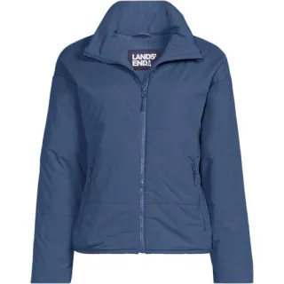 Leichte verstaubare Steppjacke für Damen, Damen, size: regular, Elfenbein, Nylon-Mischung, by Lands' End