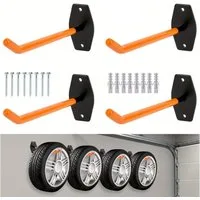 Refined Living Wandhalter 4x Reifenhalter Wand Haken Felgen Halterung Regal Bügel für Reifen, (Reifenhalter, Wandhaken Garage, Felgenhalterung, Reifenwandhalter, Garagenhaken, Aufbewahrung Wandhalter, Haltebügel Reifen, Reifenregal Wand, Werkzeughalt