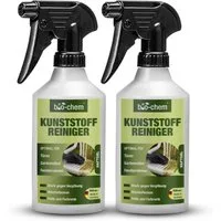 bio-chem bio-chem Kunststoffreiniger – gegen Vergilbungen & Nikotin Kunststoffreiniger (Sparpaket, [- Kunststoffreiniger 2x 0.5 l Handsprayflasche Haftet gut – viskose, gelartige Konsistenz)