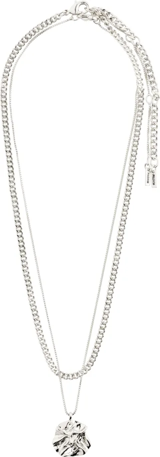 pilgrim - Curb & Coin Halskette - Willpower silver - Gr. - OS