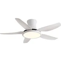 Euroton Deckenventilator Deckenventilator LED Beleuchtung 6 Geschwindigkeiten timer 2 Stunden, Lichtfarbe und Helligkeit stufenlos einstellbar