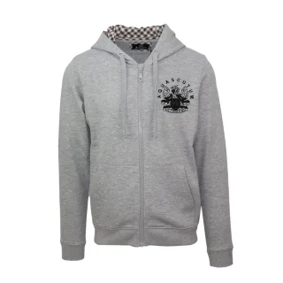 Aquascutum - Hoodie mit durchgehendem Reißverschluss für Herren, leger (Grau)