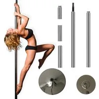 TRUTZHOLM Pole Dance Stange Tanzstange 223-274 cm Ø 45 mm Tabledance Static & Spinning ohne Bohren, Höhenverstellbar, für Zuhause, Party, Club