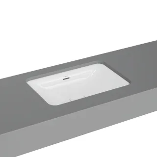 VitrA New Metropole Unterbauwaschtisch rechteckig 60 x 40 cm mit Überlaufschlitz Weiß,7535B403-7216 7535B403-7216