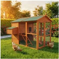 My Animal Kleintierstall XXL Hühnerstall MH-15 - 7 Hühner - Hühnerkäfig - Wetterbeständig, Zwei trennbare Etagen, Nistkasten, Sitzstange, Hühnerhaus