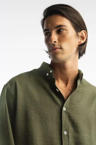 Oversized Button-Up Langarmhemd