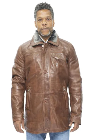 Herren-Leder-Trenchcoat-Aleppo
